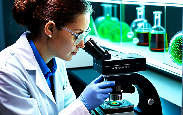 **

"A scientist in a lab coat examining a glowing, complex organoid under a microscope. The background is a high-tech laboratory with various equipment and researchers. Focus on the wonder and potential of scientific discovery. Professional lighting, detailed textures, scientific illustration, safe for work, appropriate content, fully clothed, professional."

**