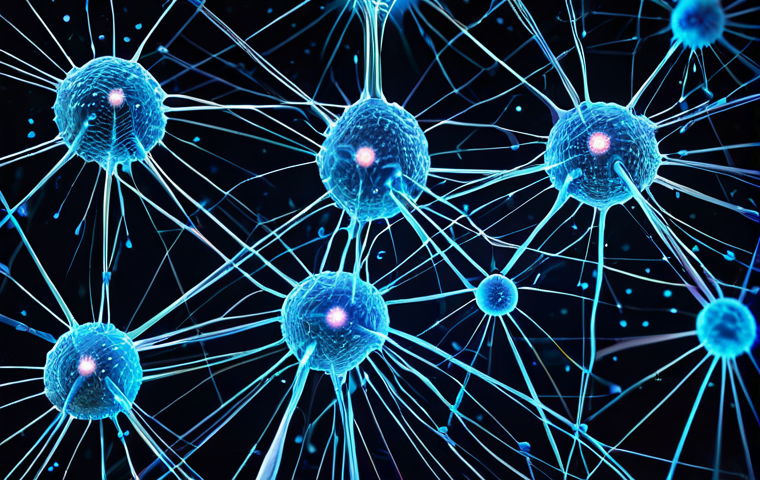 Immune System Communication**

"A complex network of glowing cells interconnected by lines of light representing cytokines, illustrating communication within the immune system. Background is a stylized representation of the human body. The scene is vibrant and informative, with a focus on scientific accuracy and clarity. Safe for work, appropriate content, fully clothed (cells are not people), professional, digital illustration, perfect anatomy, natural proportions, high quality."

**