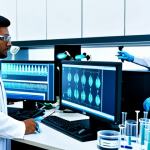 **

"A team of diverse scientists in a brightly lit, modern biotechnology lab, fully clothed in lab coats and safety glasses, working with DNA sequencing equipment and computer screens displaying genetic data. Beakers, test tubes, and robotic arms are visible in the background. The atmosphere is focused and collaborative. Safe for work, appropriate content, professional setting, perfect anatomy, correct proportions, well-formed hands, natural body proportions, fully clothed, professional."

**