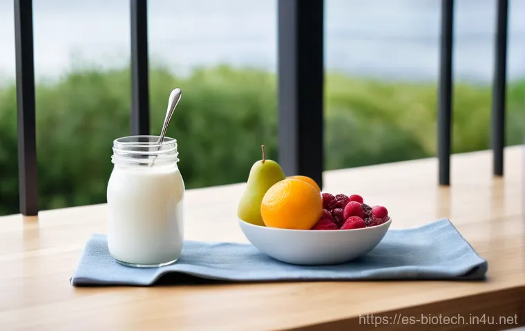 발효 공정 - **Prompt 2: "A visually appealing, rustic wooden table spread with a variety of global fermented foo...