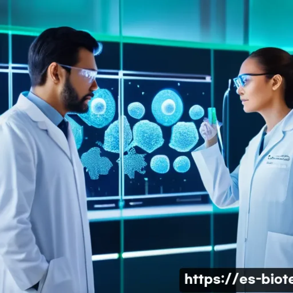 백신 개발 동향 - **"A vibrant, futuristic laboratory scene showcasing the revolution of mRNA technology. In the foreg...