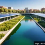 Home 22 바이오 필터 - A modern ecological wastewater treatment facility integrated within a vibrant urban park in Barcelon...